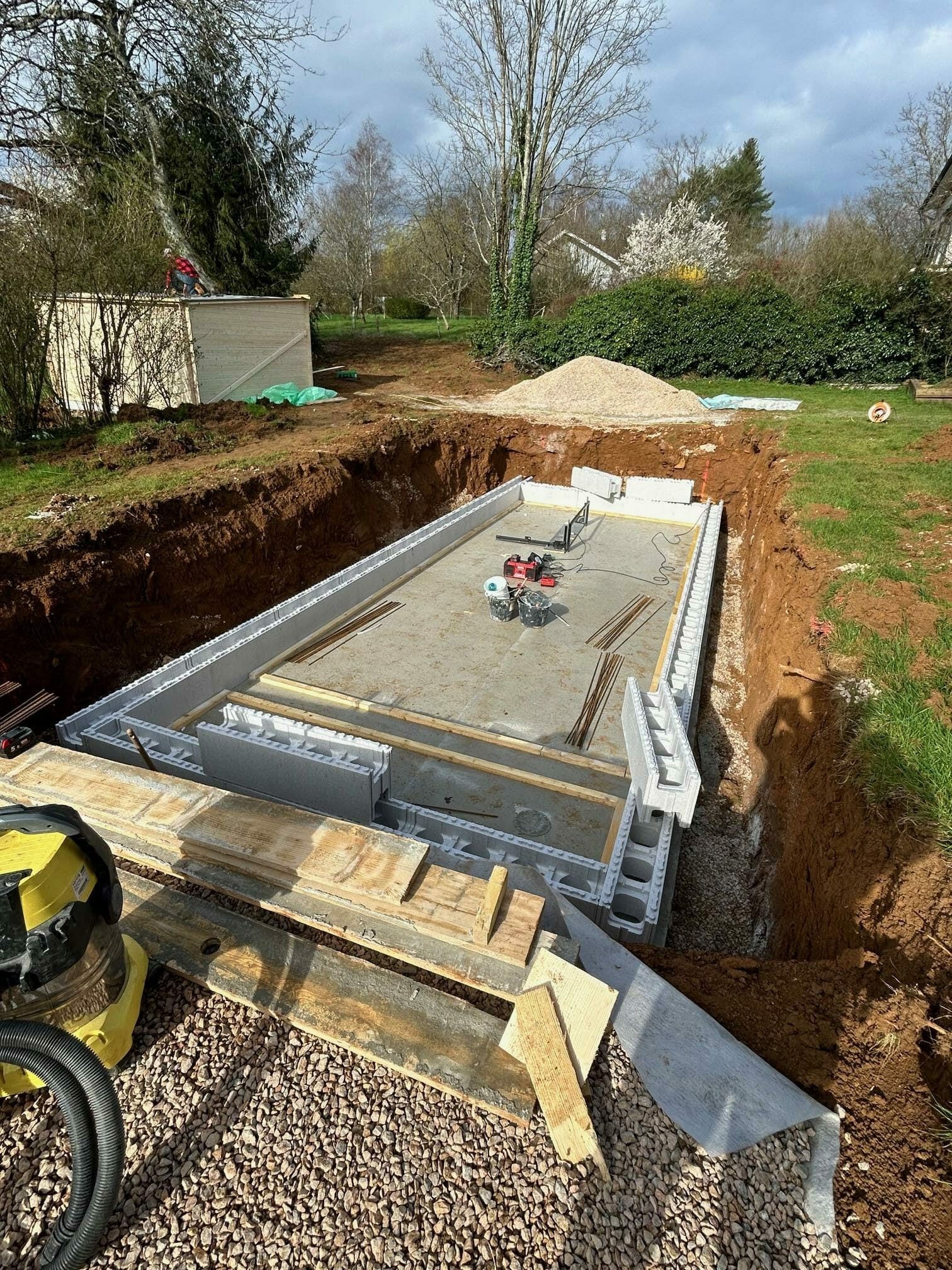 construction d'une piscine enterrée à Besançon